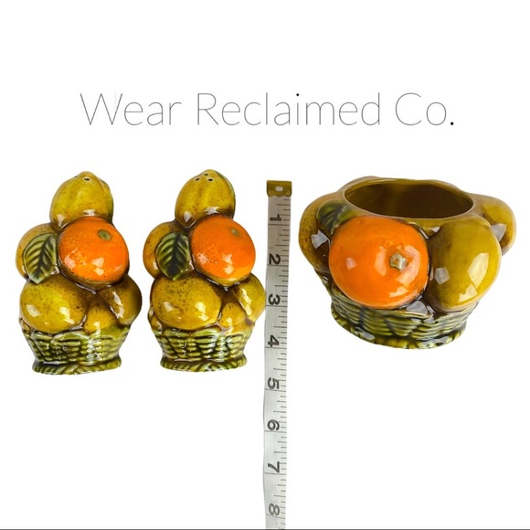 VTG Ceramic Kitschy Salt & Pepper Set w/ Jam Jar - Picture 4 of 6